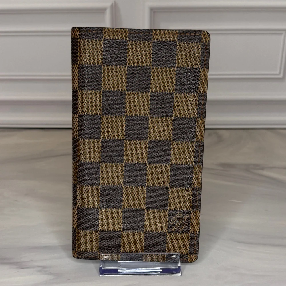 Louis Vuitton Men’s Damier Ebene Long Bifold Wallet | Excellent Condition